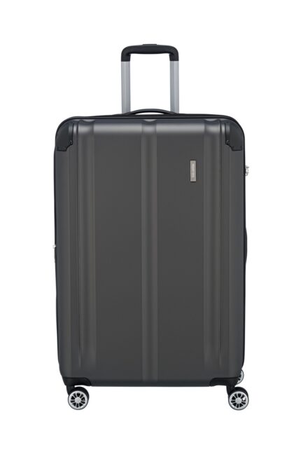 Travelite City 4-wiel trolley L 77 cm | Uitbreidbare koffer 73049 04 anthracite voorkant