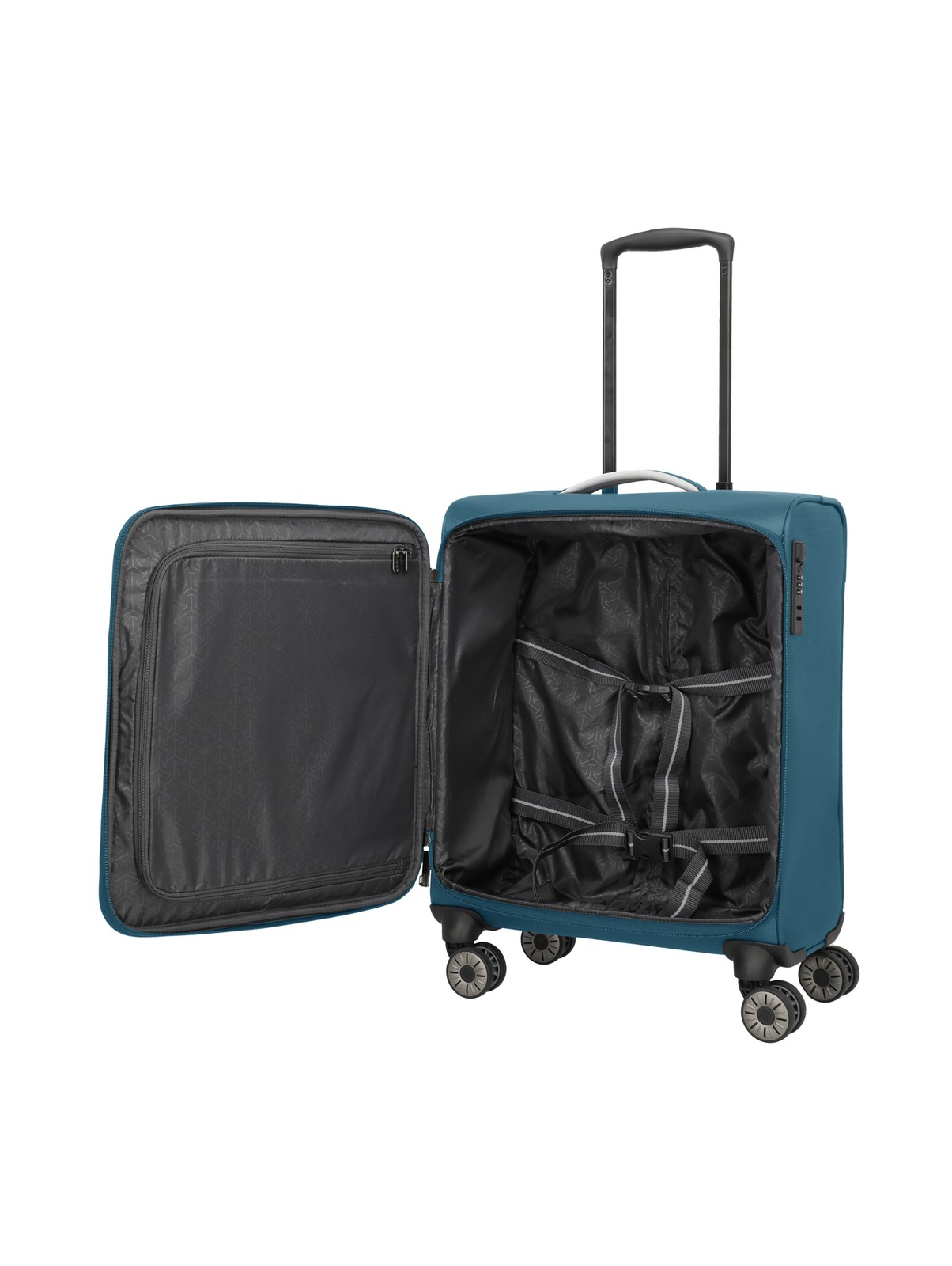 Travelite Jetpack Max handbagage spinner 55 cm | 41 liter 90219 22 petrol binnenkant 2