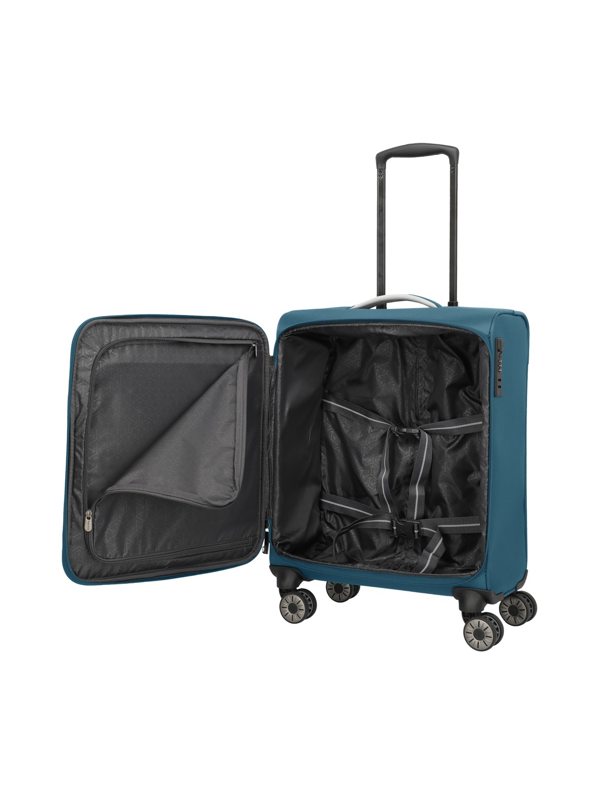 Travelite Jetpack Max handbagage spinner 55 cm | 41 liter 90219 22 petrol binnekant