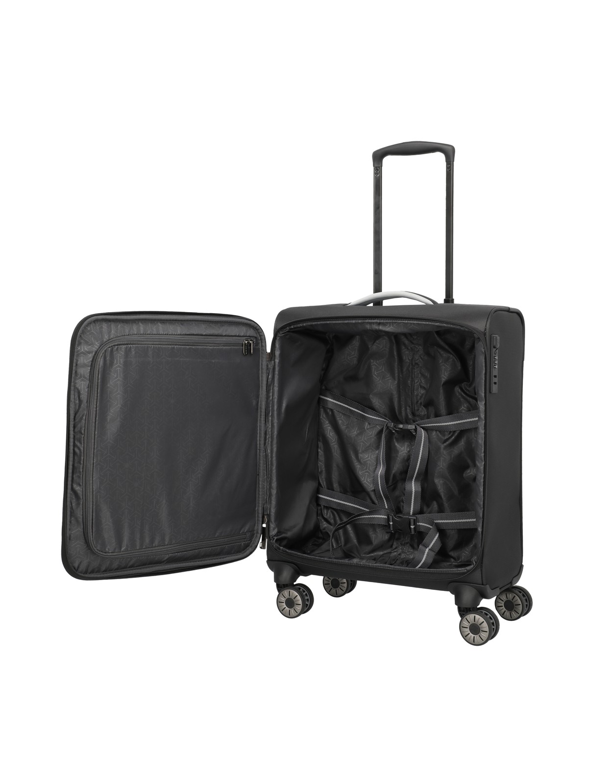 Travelite Jetpack Max handbagage spinner 55 cm | 41 liter 90219 01 zwart binnenkant 2