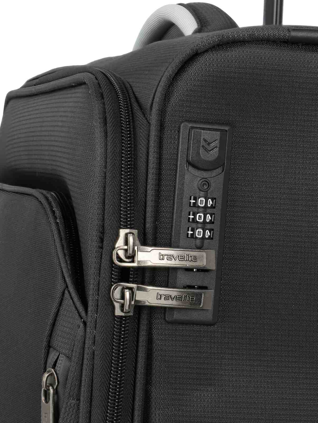 Travelite Jetpack Max handbagage spinner 55 cm | 41 liter 90219 01 zwart cijferslot