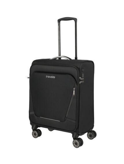Travelite Jetpack Max handbagage spinner 55 cm | 41 liter 90219 01 zwart schuin