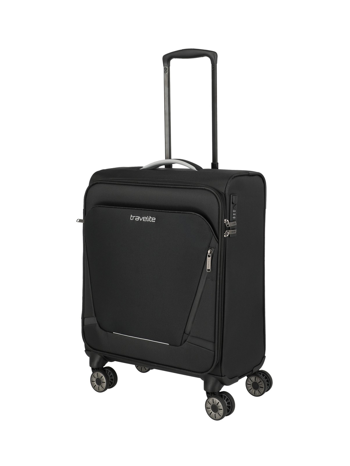 Travelite Jetpack Max handbagage spinner 55 cm | 41 liter 90219 01 zwart schuin