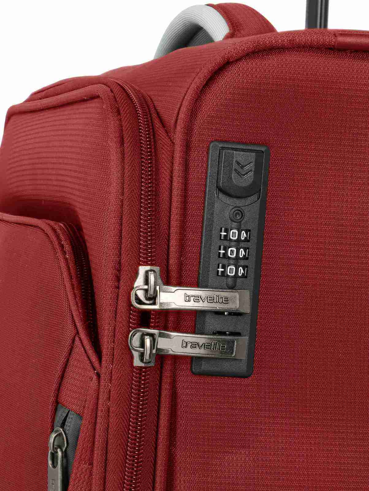 Travelite Jetpack Slim 2 Cabin 40 liter | Handbagage trolley 90224 10 rood cijferslot