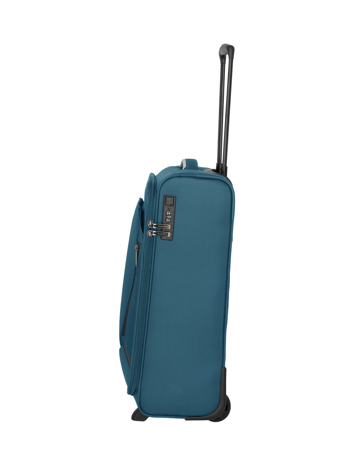 Travelite Jetpack Slim 2 Cabin 40 liter | Handbagage trolley 90224 22 petrol zijkant rechts