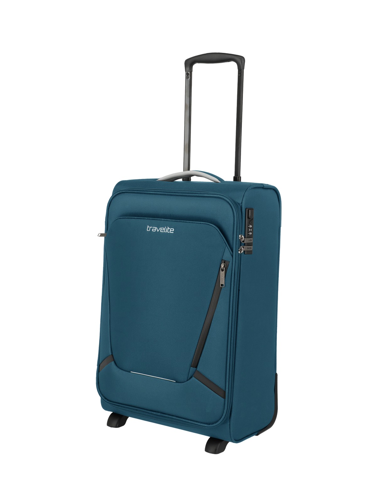Travelite Jetpack Slim 2 Cabin 40 liter | Handbagage trolley 90224 22 petrol schuin