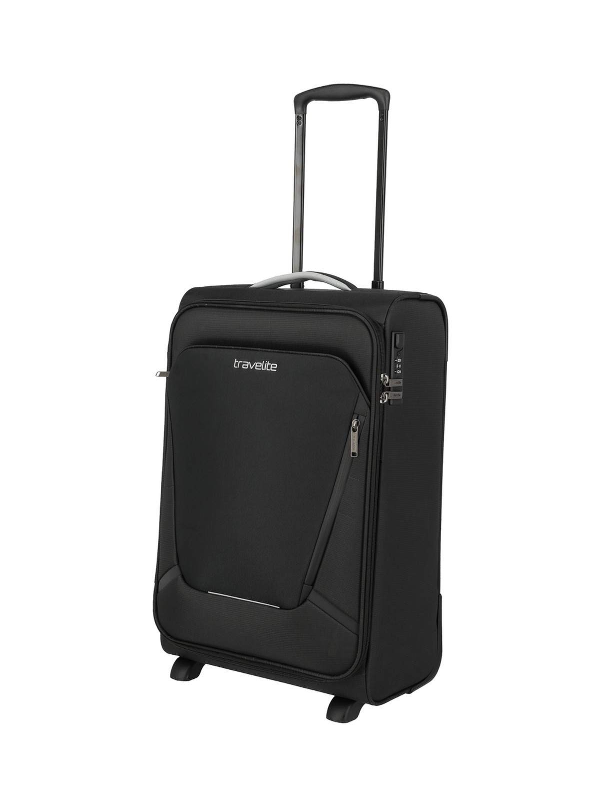 Travelite Jetpack Slim 2 Cabin 40 liter | Handbagage trolley 90224 01 zwart schuin