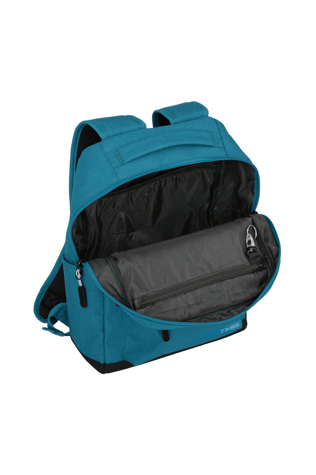 Travelite Kick Off Backpack M 17 liter | Rugzak 6917 22 petrol binnenkant