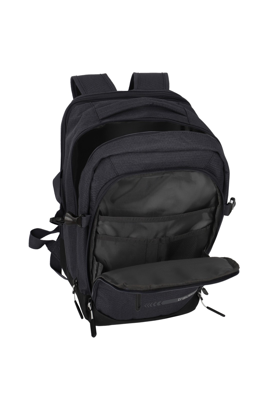 Travelite Kick Off Cabin Backpack 20 liter | Handbagage rugzak 6921 04 dark anthracite binnenkant