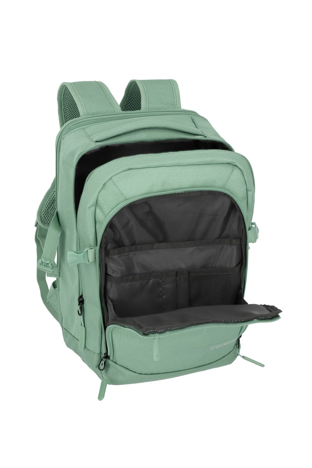 Travelite Kick Off Cabin Backpack 20 liter | Handbagage rugzak binnenkant