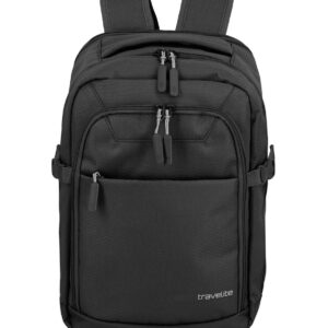 Travelite Kick Off Cabin Backpack 20 liter | Handbagage rugzak 6921 01 zwart voorkant