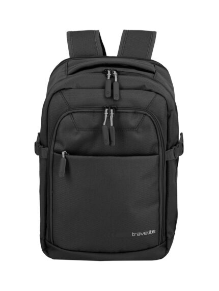 Travelite Kick Off Cabin Backpack 20 liter | Handbagage rugzak 6921 01 zwart voorkant