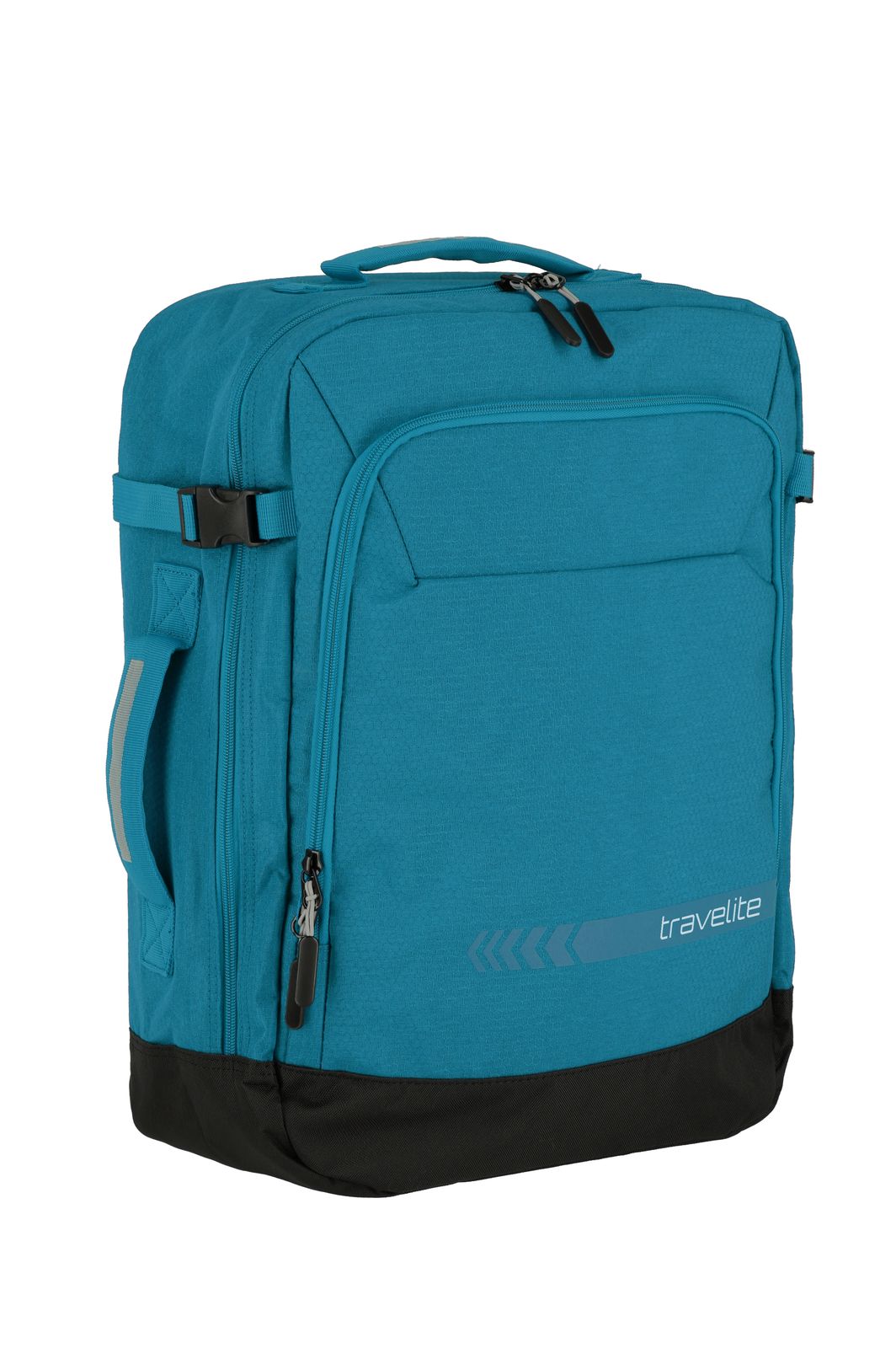 Travelite Kick Off Cabin Size Duffle/Backpack 35L | Handbagage 6912 22 petrol links schuin