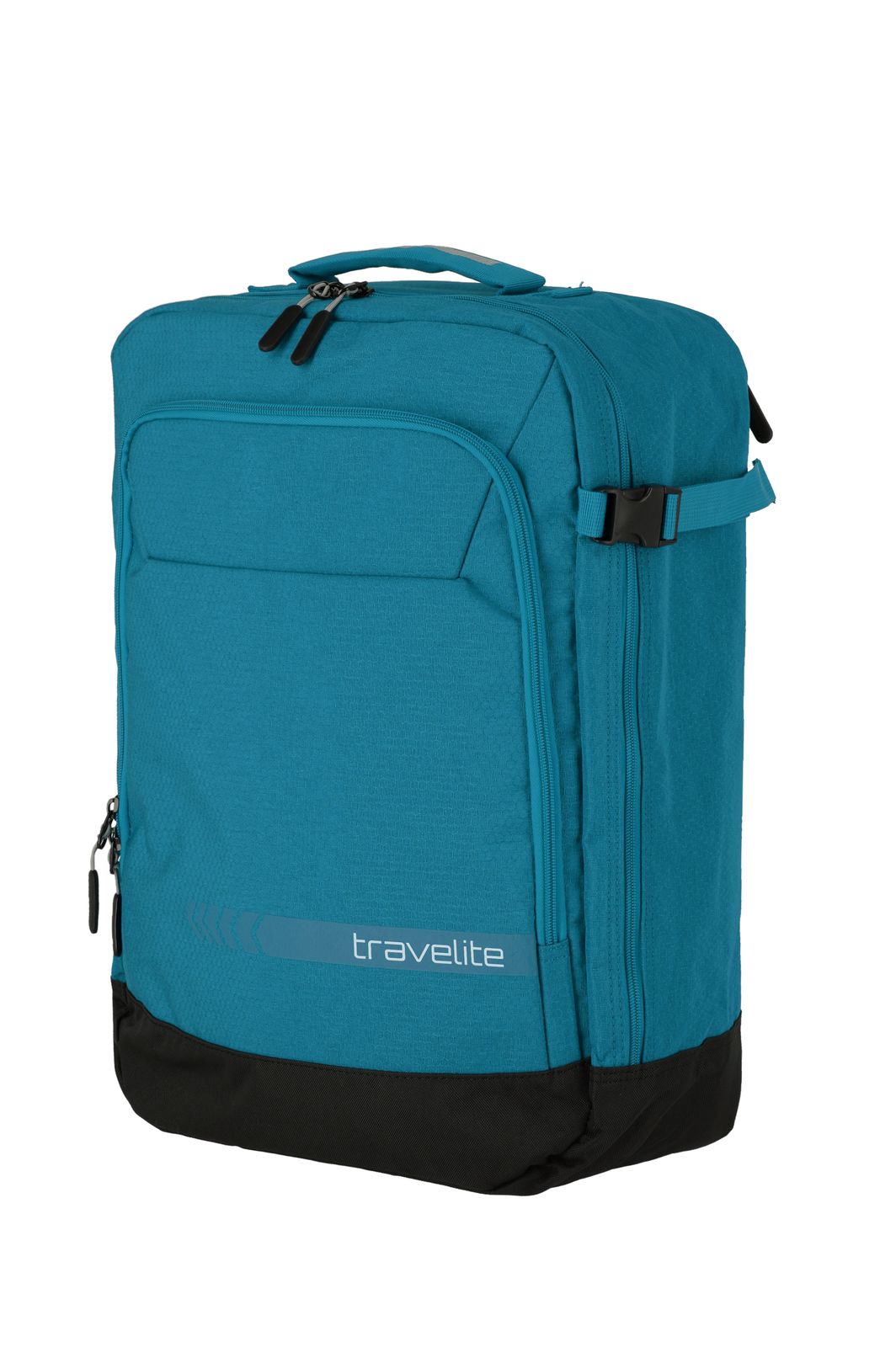 Travelite Kick Off Cabin Size Duffle/Backpack 35L | Handbagage 6912 22 petrol rechts schuin