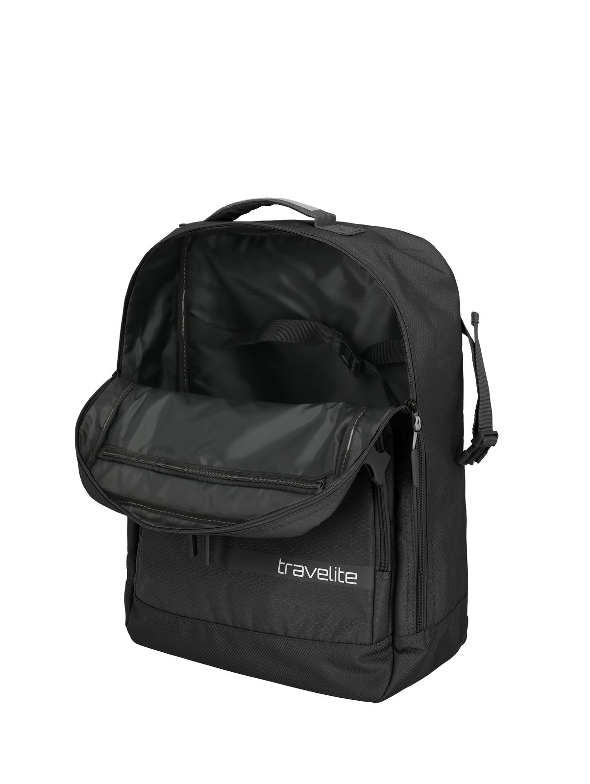 Travelite Kick Off Cabin Size Duffle/Backpack 35L | Handbagage 6912 01 zwart binnenkant