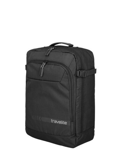 Travelite Kick Off Cabin Size Duffle/Backpack 35L | Handbagage 6912 01 zwart voorkant schuin
