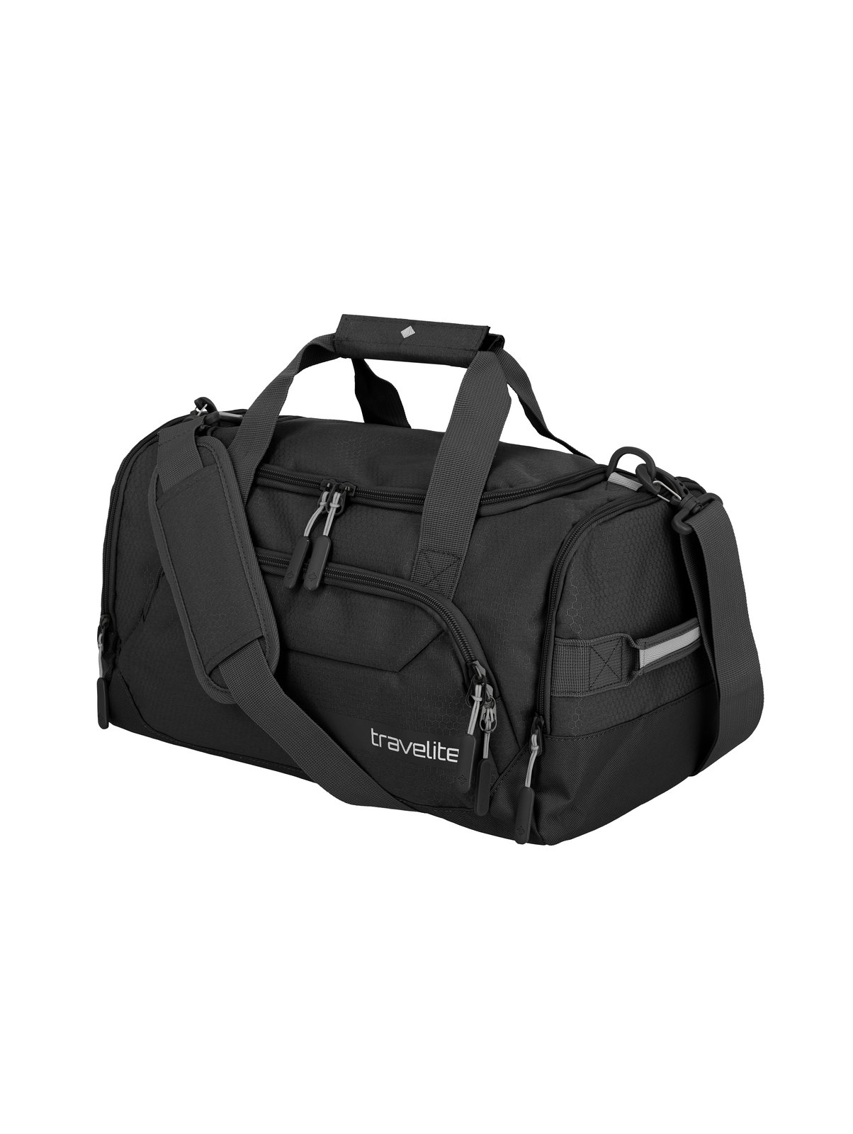Travelite Kick Off Duffle S 23 liter | Compacte sporttas 6913 01 zwart rechts schuin
