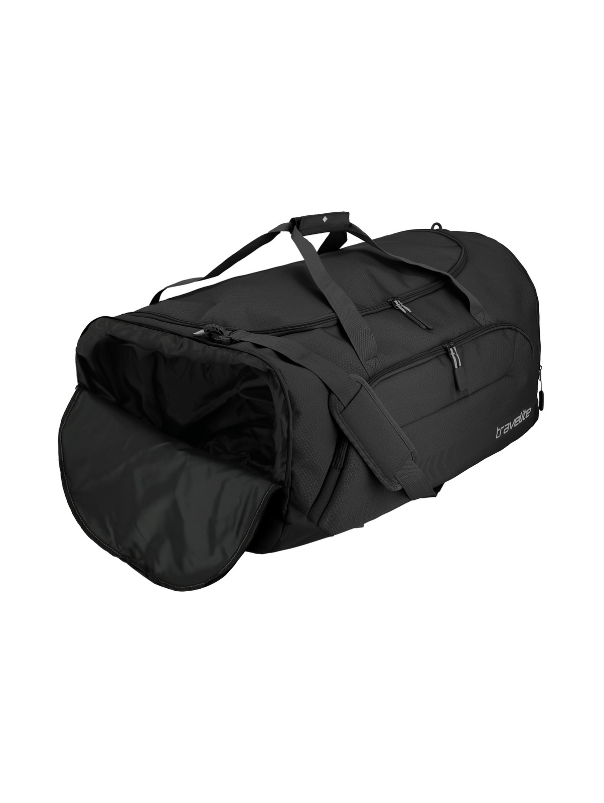 Travelite Kick Off Duffle XL 120 liter | Reistas zonder wielen 6916 01 zwart binnenkant