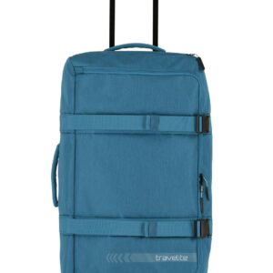 Travelite Kick Off Wheeled Duffle L | Reistas 65 liter 6910 22 petrol voorkant trekstang