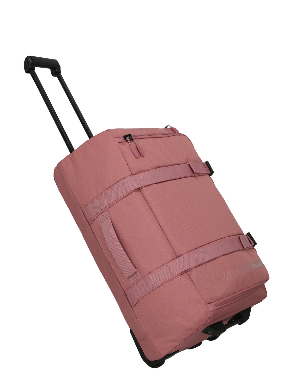 Travelite Kick Off Wheeled Duffle L | Reistas 65 liter 6910 14 rosé voorkant schuin trekstang schuin