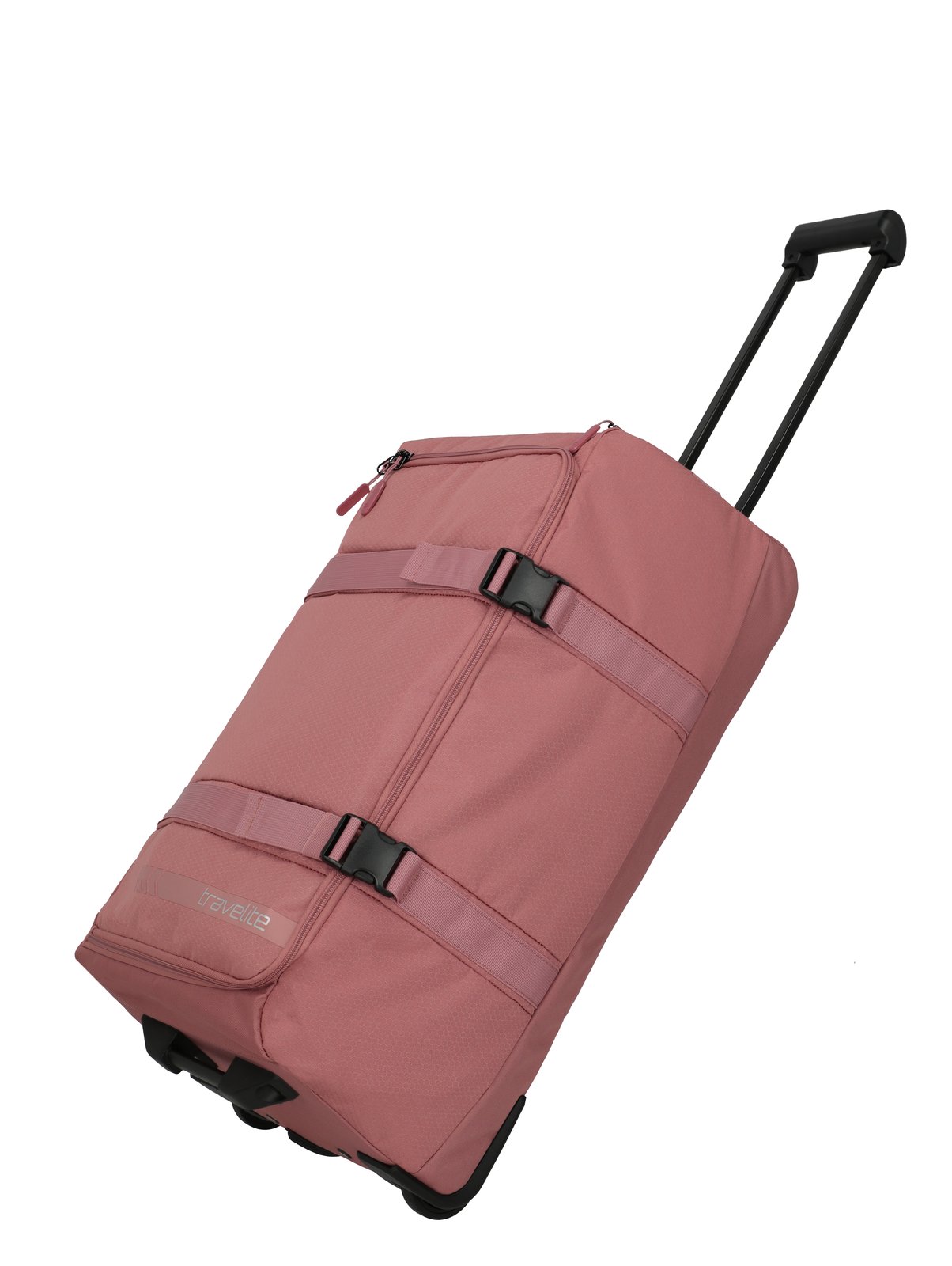 Travelite Kick Off Wheeled Duffle L | Reistas 65 liter 6910 14 rosé voorkant schuin trekstang schuin