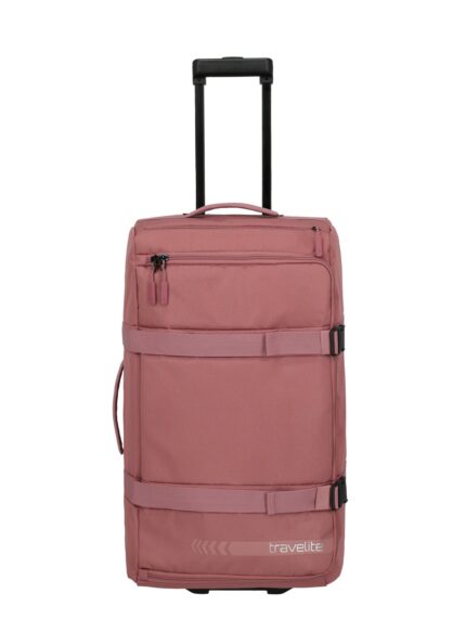 Travelite Kick Off Wheeled Duffle L | Reistas 65 liter 6910 14 rosé voorkant trekstang