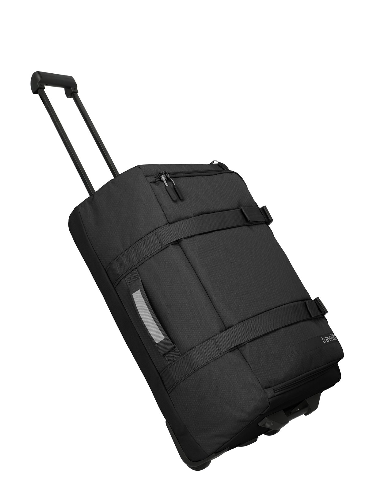 Travelite Kick Off Wheeled Duffle L | Reistas 65 liter 6909 01 zwart schuin voor