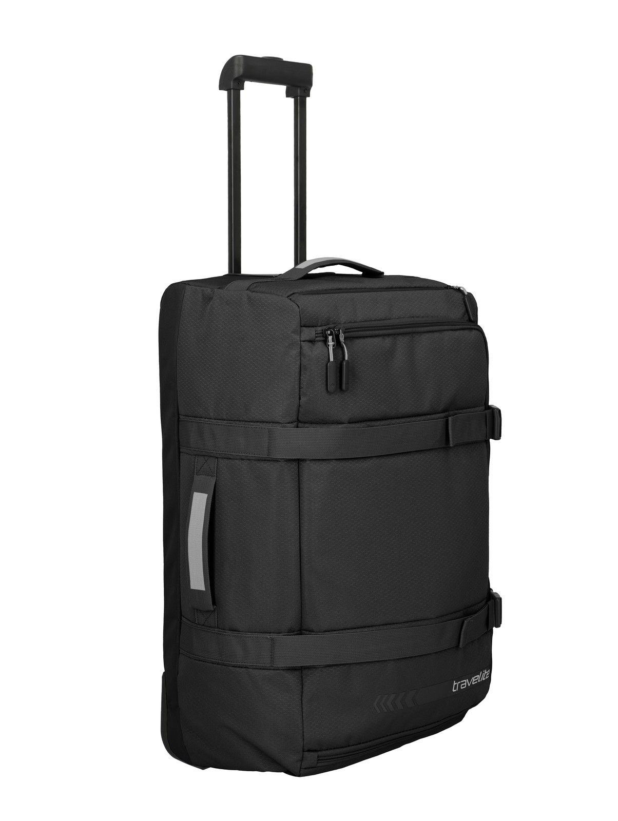 Travelite Kick Off Wheeled Duffle L | Reistas 65 liter 6909 01 zwart links schuin
