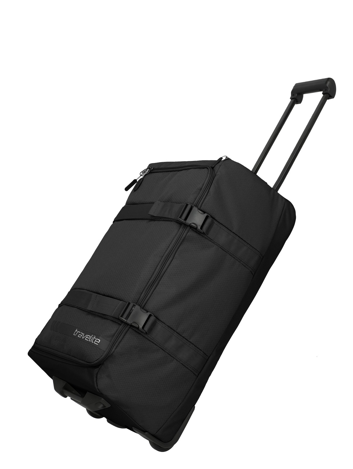 Travelite Kick Off Wheeled Duffle L | Reistas 65 liter 6909 01 zwart schuin