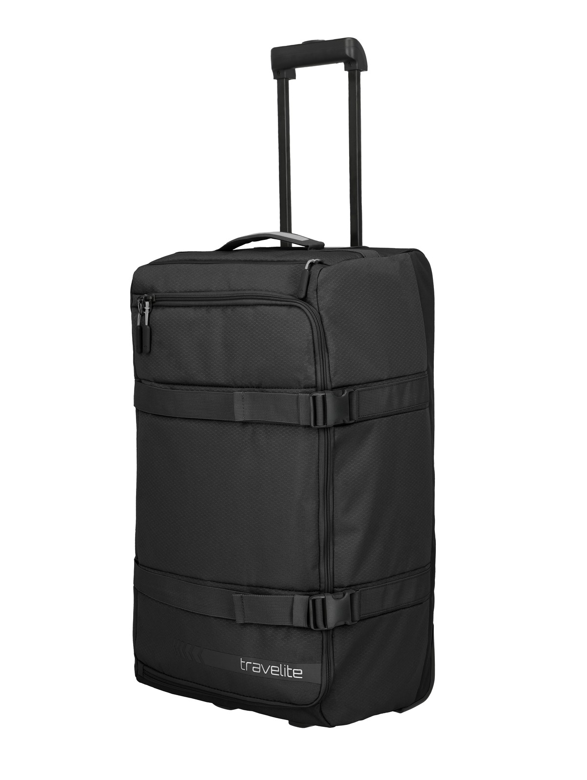 Travelite Kick Off Wheeled Duffle L | Reistas 65 liter 6909 01 zwart rechts schuin voor