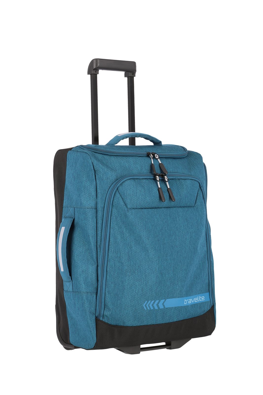 Travelite Kick Off Wheeled Duffle S 55 cm | Reistas 6909 22 petrol links schuin