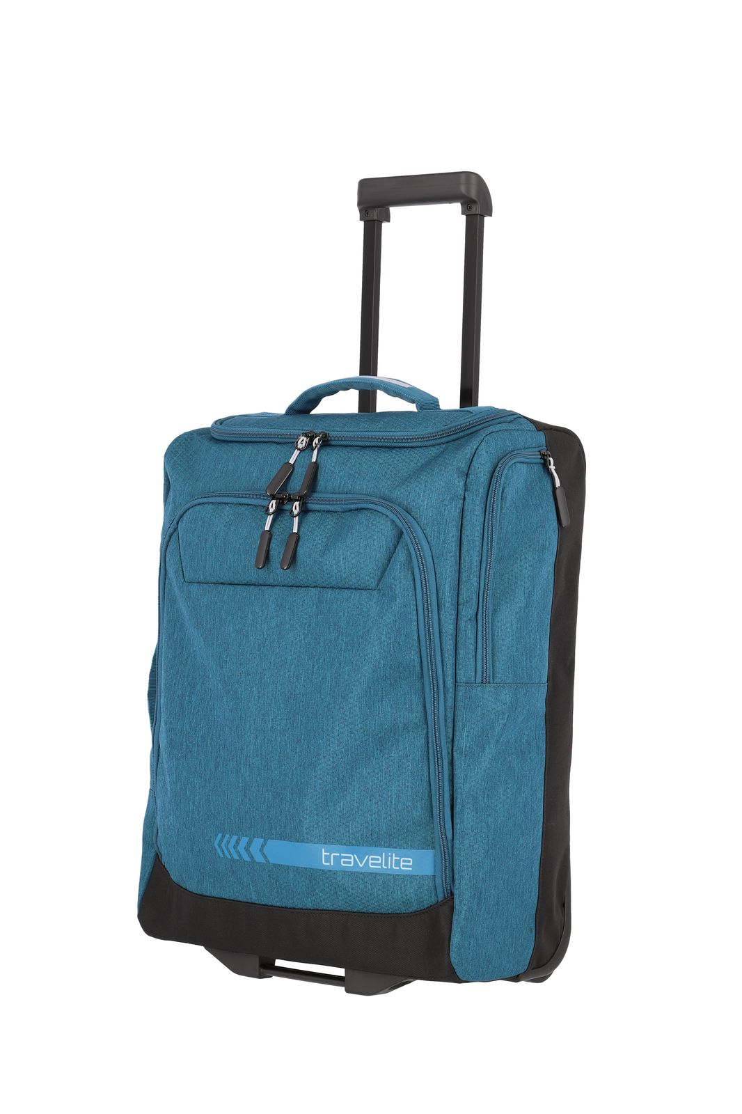 Travelite Kick Off Wheeled Duffle S 55 cm | Reistas 6909 22 petrol rechts schuin
