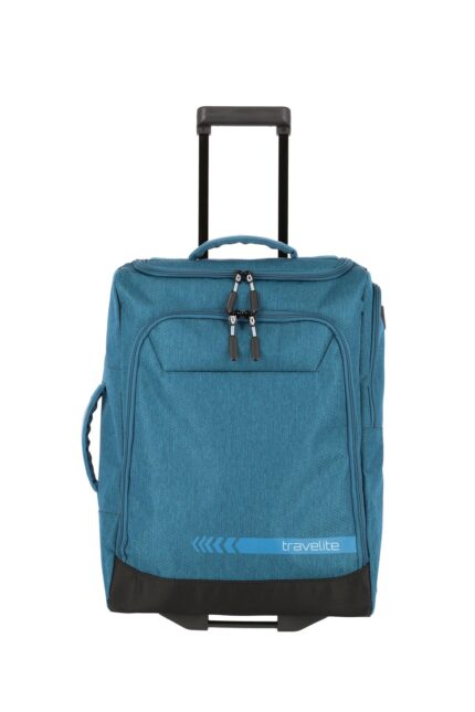 Travelite Kick Off Wheeled Duffle S 55 cm | Reistas 6909 22 petrol voorkant