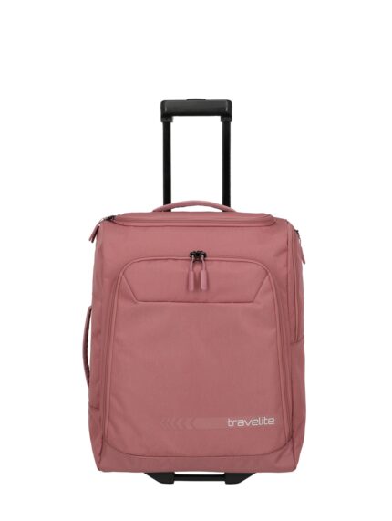 Travelite Kick Off Wheeled Duffle S 55 cm | Reistas 6909 14 rosé voorkant trekstang