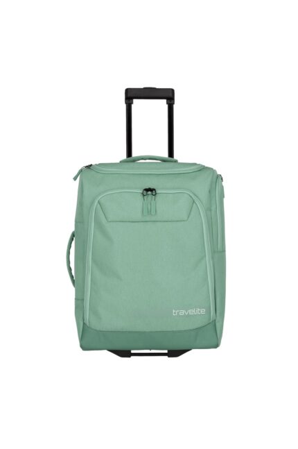 Travelite Kick Off Wheeled Duffle S 55 cm | Reistas 6909 80 sage green voorkant