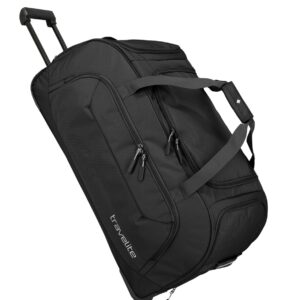 Travelite Kick Off Wheeled Duffle XL | Reistas 120 liter 6911 01 zwart schuin voor