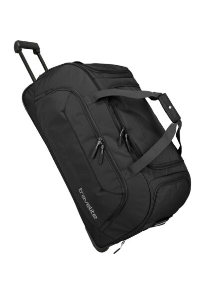 Travelite Kick Off Wheeled Duffle XL | Reistas 120 liter 6911 01 zwart schuin voor