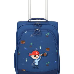 Travelite Minimover 2w Kids Trolley 19 liter | Kinderkoffer 81836 20 piraat blauw voorkant