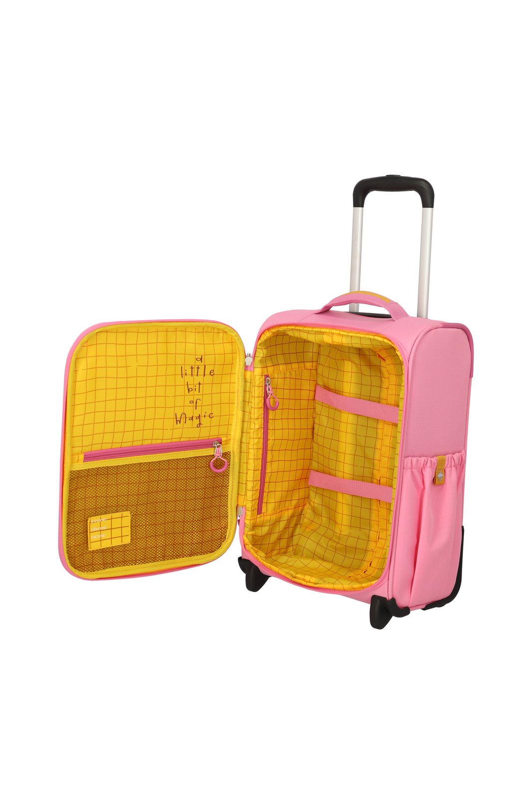 Travelite Minimover 2w Kids Trolley 19 liter | Kinderkoffer 81836 17 roze eenhoorn binnenkant