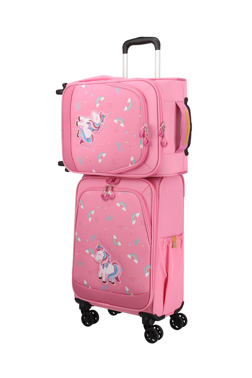 Travelite Minimover 2w Kids Trolley 19 liter | Kinderkoffer 81836 17 roze eenhoorn samen 4