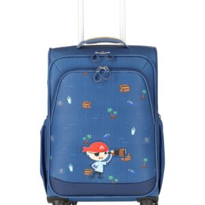Travelite Minimover 4w Kids Trolley 36 liter | Kinderkoffer 81837 20 piraat-blauw voorkant