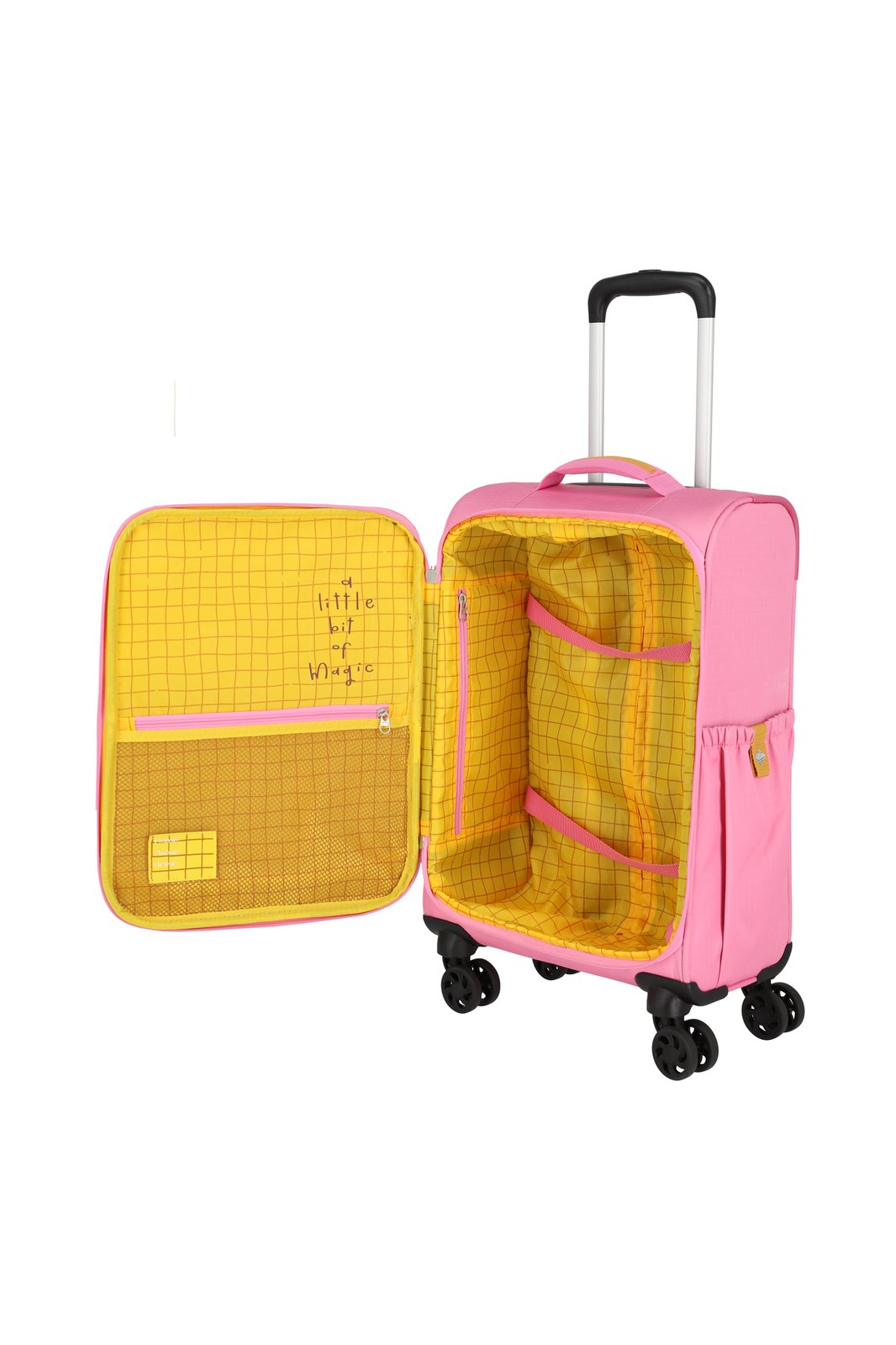 Travelite Minimover 4w Kids Trolley 36 liter | Kinderkoffer 81837 17 roze-eenhoorn open