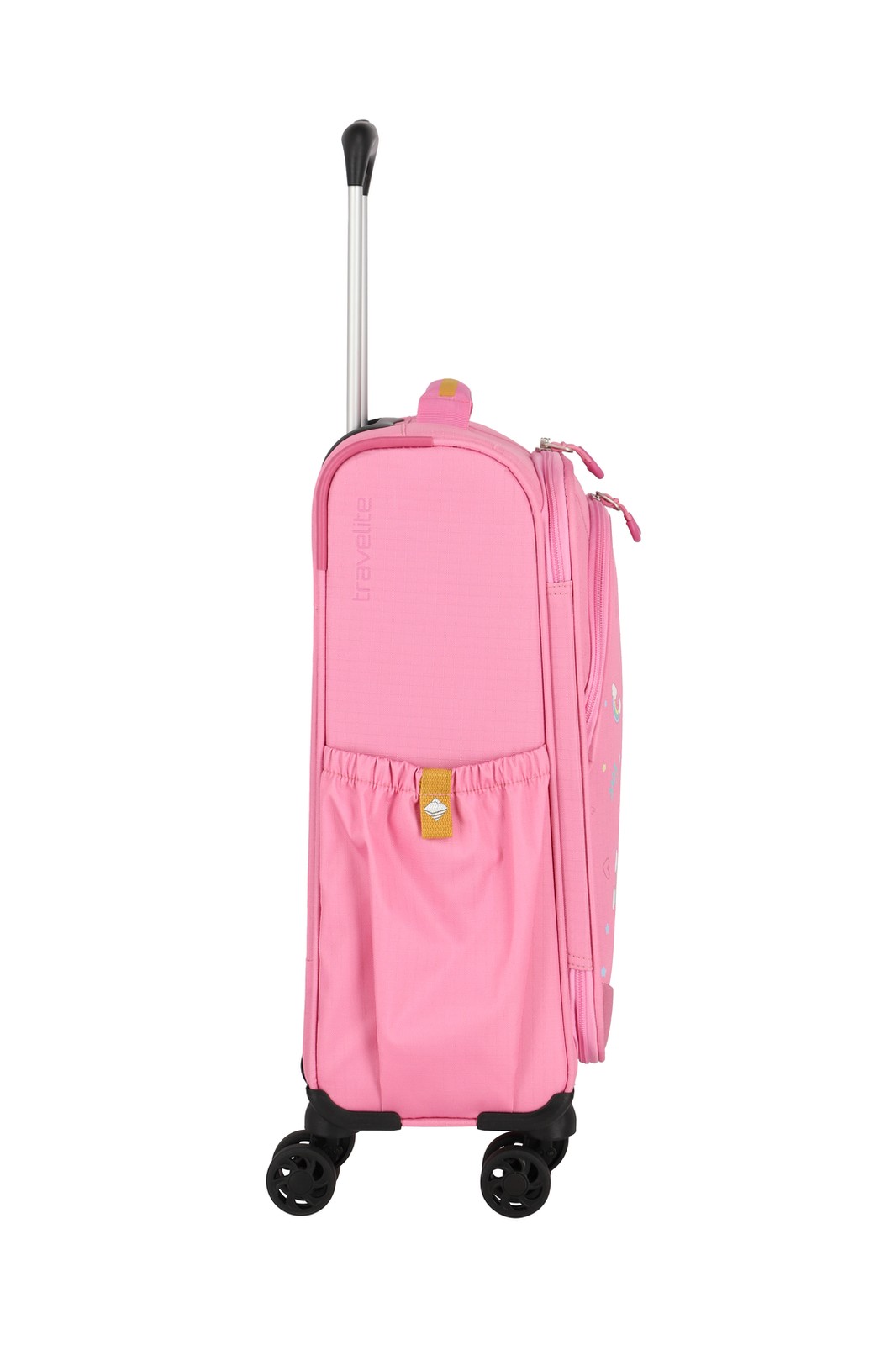 Travelite Minimover 4w Kids Trolley 36 liter | Kinderkoffer 81837 17 roze-eenhoorn zijkant links