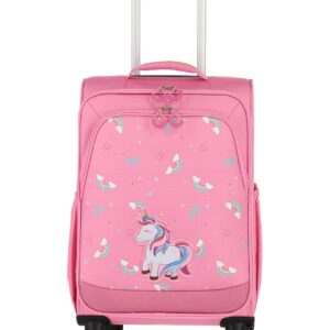 Travelite Minimover 4w Kids Trolley 36 liter | Kinderkoffer 81837 17 roze-eenhoorn voorkant
