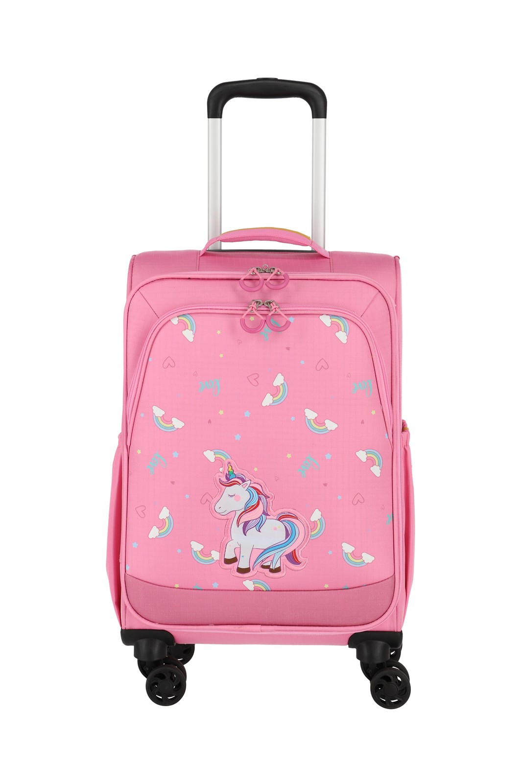 Travelite Minimover 4w Kids Trolley 36 liter | Kinderkoffer 81837 17 roze-eenhoorn voorkant