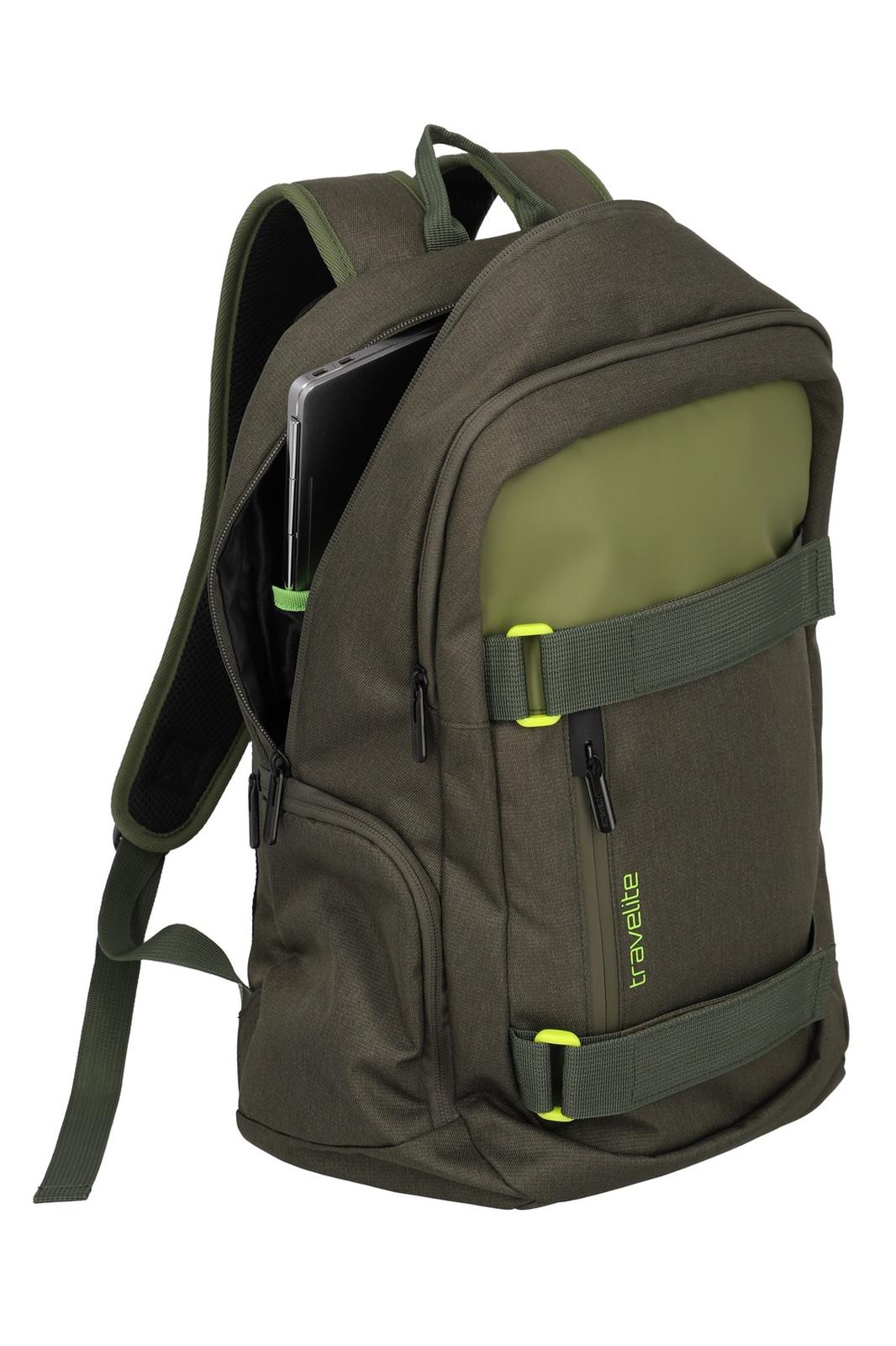 Travelite Pathway Backpack 28 liter | Laptoprugzak 96411 86 olijf groen laptop