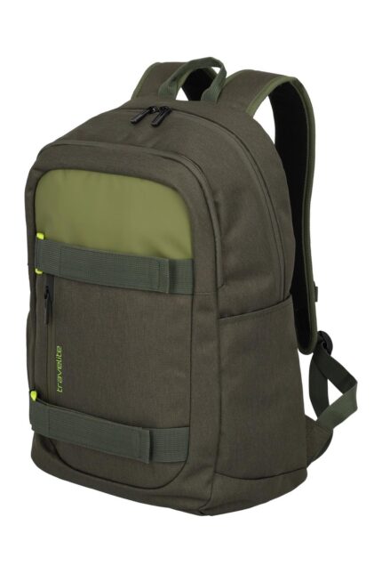 Travelite Pathway Backpack 28 liter | Laptoprugzak 96411 86 olijf groen schuin