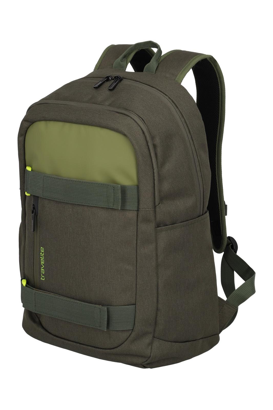 Travelite Pathway Backpack 28 liter | Laptoprugzak 96411 86 olijf groen schuin
